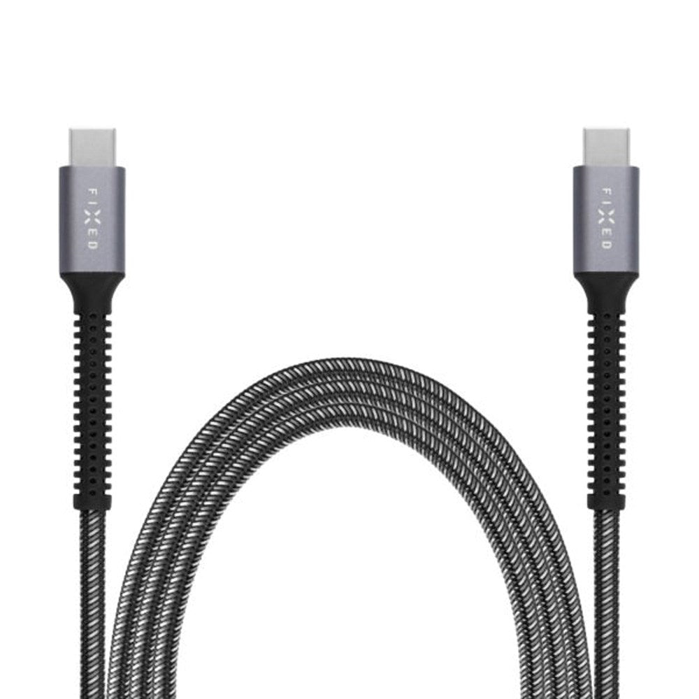 Fixed Armor USB-C to USB-C PD Cable 240W with Reinforced Ends - 2m - Grey