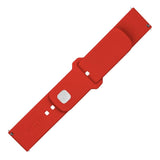 Fixed Universal Smartwatch Sporty Silicone Strap (20mm) - Red