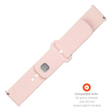 Fixed Universal Smartwatch Sporty Silicone Strap (20mm) - Pink