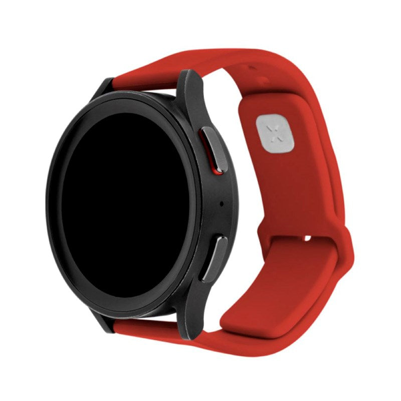 Fixed Universal Smartwatch Sporty Silicone Strap (22mm) - Red