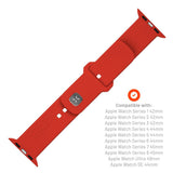 Fixed Apple Watch (42/44/SE/45/46/49mm) Sporty Silicone Strap Set - Red