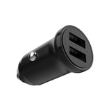 Fixed Mini Car Charger 2x USB-A / 1x USB-C Cable 15W - 1m - Black