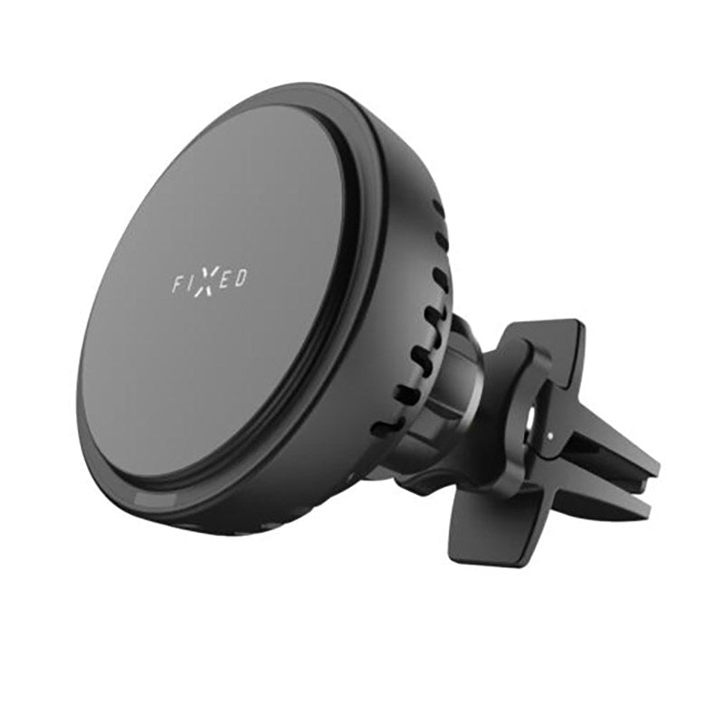 Fixed MagCool Magnetic Phone Holder for Car w. Wireless Charging 15W - MagSafe Compatible - Black