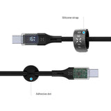 Fixed LED Display USB-C to USB-C PD Cable 100W - 1.2m - Black