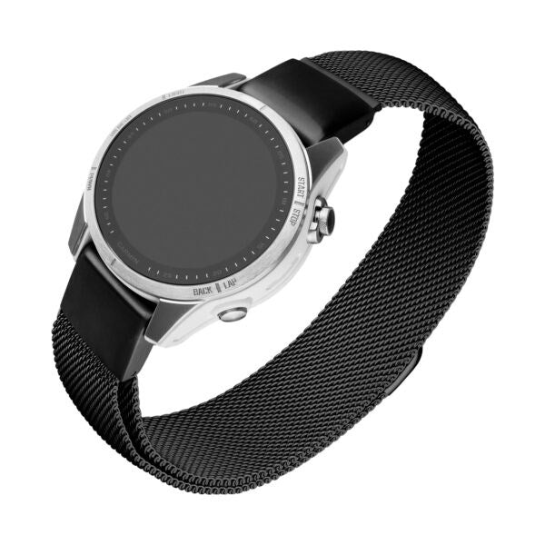 Fixed Universal Garmin 20mm QuickFit Mesh Metal Strap - Black