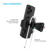 Fixed Iconiq Lock Car Phone Holder - Vent Mount - Max Phone Size: 53 - 83 mm - Black