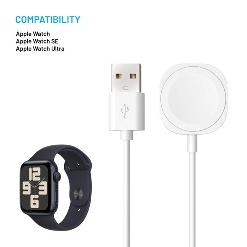 Fixed Apple Watch Wireless Charger 2.5W with USB-A - 1m - White