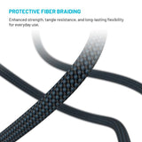 Fixed 2-in-1 60W USB-C to Lightning Cable 3m - Black