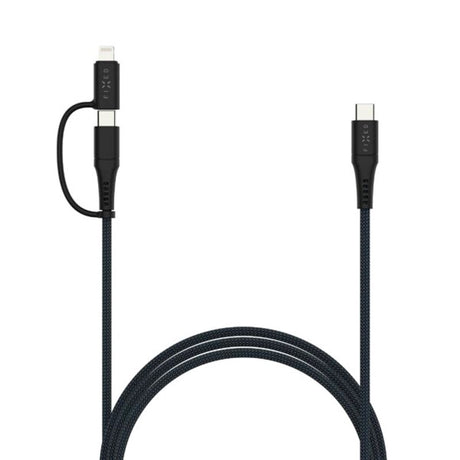 Fixed 2-in-1 60W USB-C to Lightning Cable 2m - Black