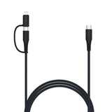 Fixed 2-in-1 60W USB-C to Lightning Cable 1.2m - Black