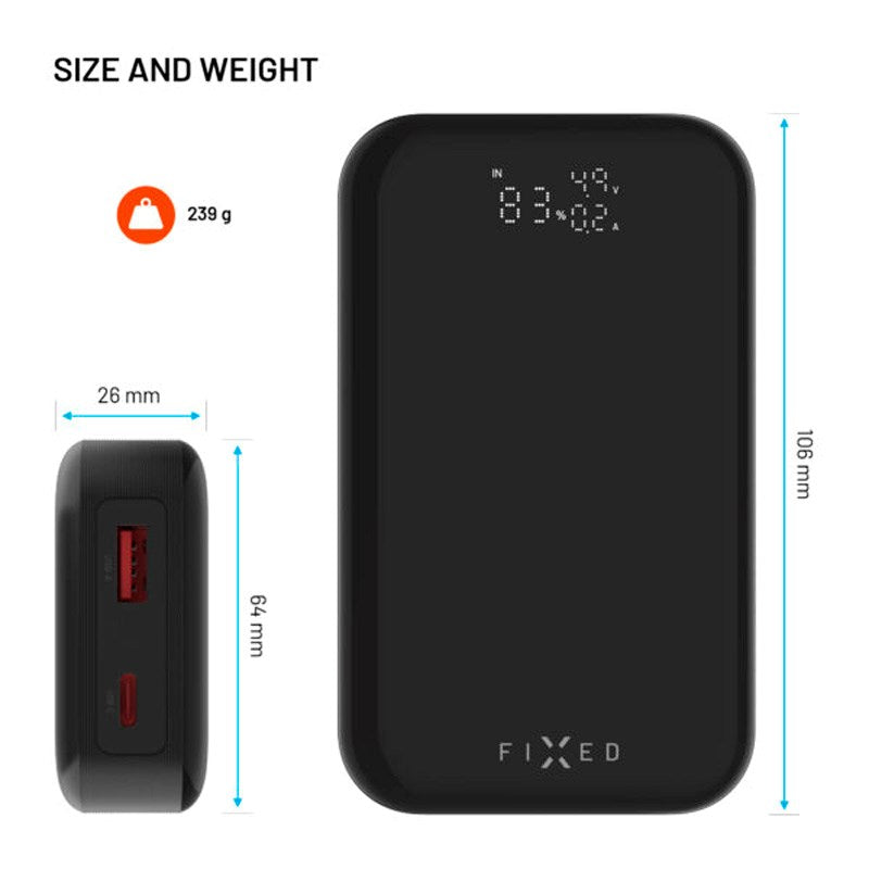 Fixed Zen 10 Pro - 30W PowerBank 10.000 mAh - Black