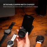 Fixed 3-in-1 Wireless Charger for Garmin Smartwatch - Black