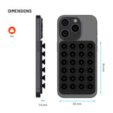 Fixed MagMate Phone Holder - Silicone Suction Cup - MagSafe Compatible - Black