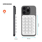 Fixed MagMate Phone Holder - Silicone Suction Cup - MagSafe Compatible - White