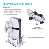 Fixed Multifunctional Playstation 5 Pro / Slim Charging Station - White