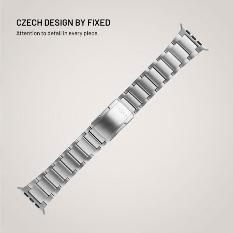 Fixed Apple Watch (42/44/SE/45/46/49) Titanium Strap - Grey