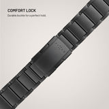Fixed Universal Garmin 22mm QuickFit Titanium Strap - Black