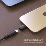 Fixed 240W Data Blocker 2-in-1 USB-A & USB-C - Black