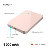 Fixed MagZen Qi2 Wireless Powerbank 5,000 mAh - Pink