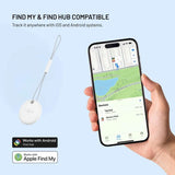 Fixed Tag Dual - Bluetooth GPS Tracker - Apple Find My / Find Hub Compatible - White