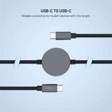 Fixed USB-C Charging Cable for Apple Watch & Samsung Galaxy Watch - 1.5m - Black