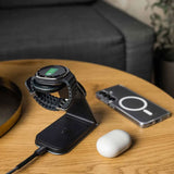 Fixed 3-in-1 Wireless Samsung Charger - MagSafe / Qi2 Compatible - Grey