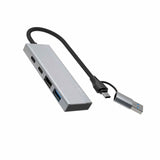 Fixed 4-in-1 USB-C Multiport with 2 x USB-A 2 x USB-C - Silver