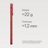 iPhone 17 Pro PITAKA Edge Monogram Case - MagSafe Compatible - Gold / Red