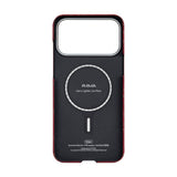 iPhone 17 Pro Max PITAKA Edge Monogram Case - MagSafe Compatible - Gold / Red