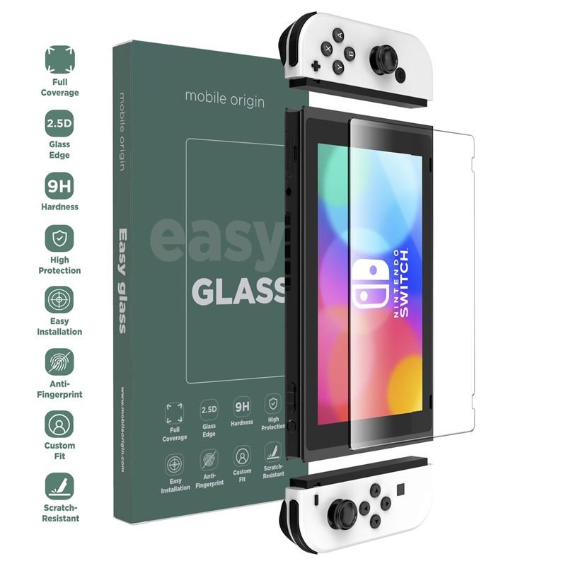 Mobile Origin EasyGlass Screen Protector for Nintendo Switch OLED