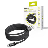 Mobile Origin Magnetic USB-A to USB-C Cable - 1m - Black