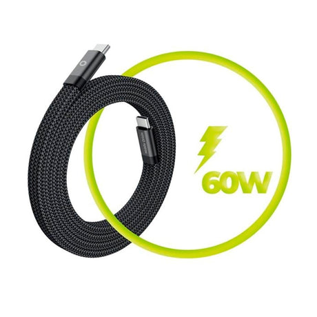 Mobile Origin Flat Magnetic USB-C to USB-C Cable - 1m - Black