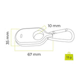 Mobile Origin Samsung Galaxy SmartTag2 Silicone Case with Carabiner - White