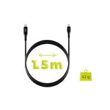 Mobile Origin 66W USB-A to USB-C Cable with Display - 1.5 m - Black