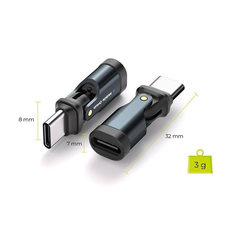 Mobile Origin 240W USB-C Rotating Adapter - Grey
