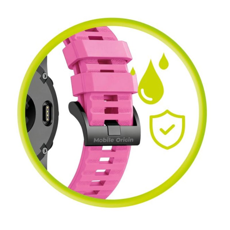 Mobile Origin Universal Garmin Strap (26mm QuickFit) - Silicone - Pink