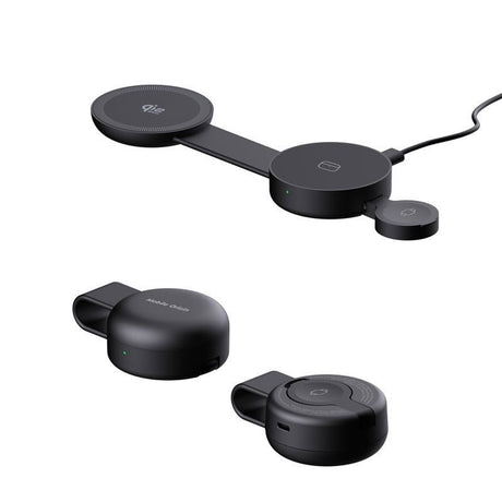 Mobile Origin 3-in-1 Foldable Wireless Qi2 Charger for Smartphone / Apple Watch / Headphones - 25W - Black