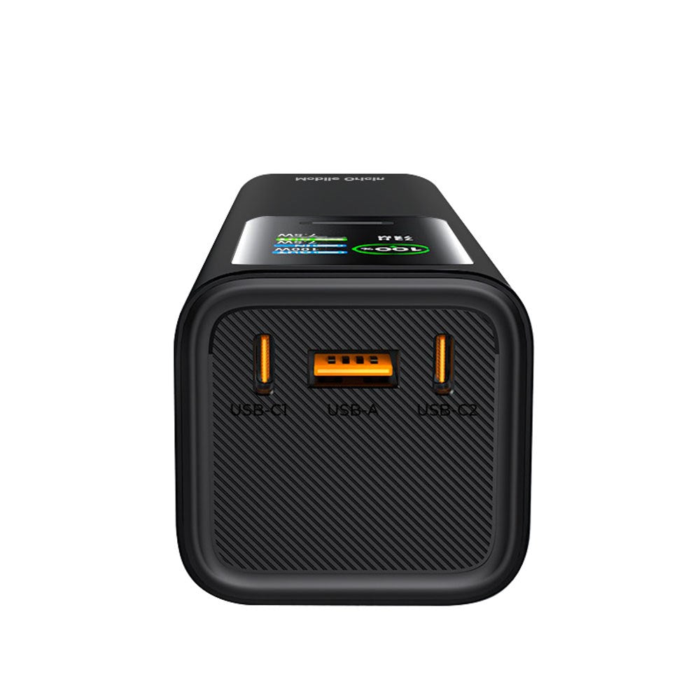 Mobile Origin 165W PowerBank with Display & Flashlight - 2x USB-C & 1x USB-A - 30.000 mAh - Black