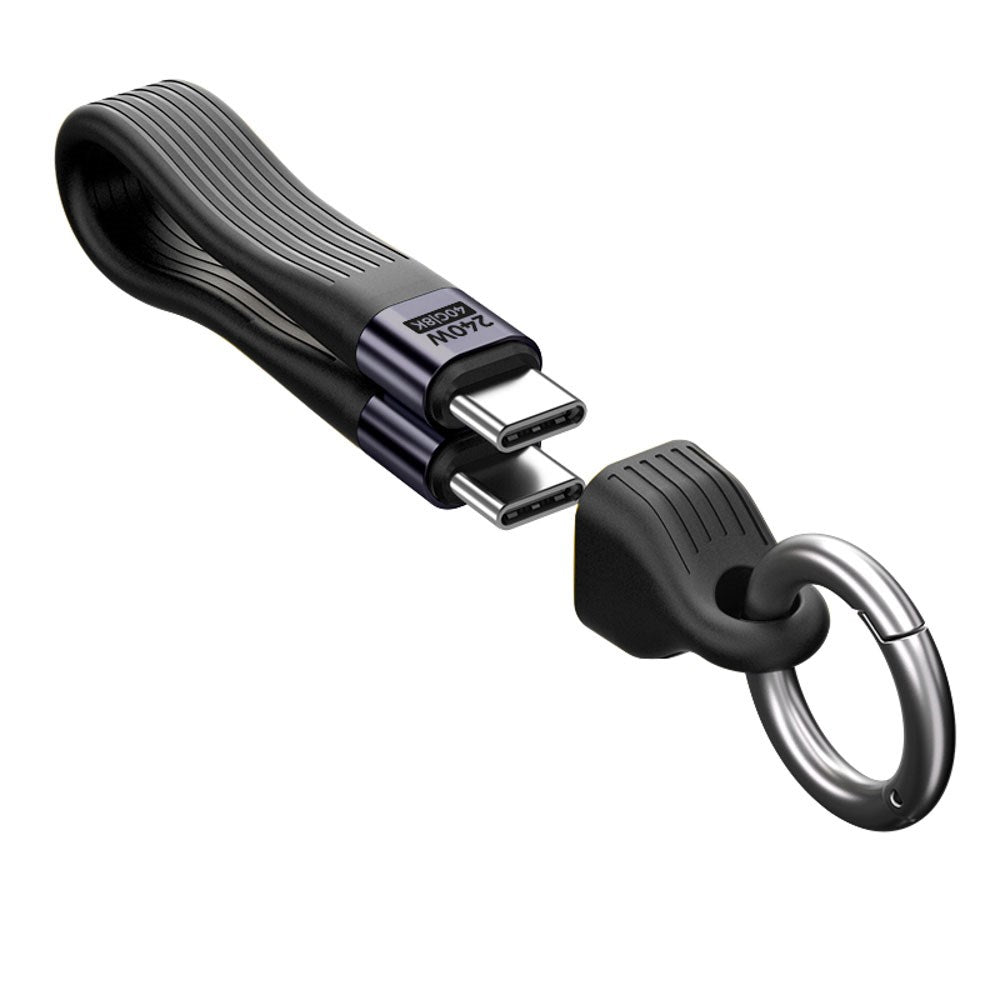 Mobile Origin 240W USB-C to USB-C Keychain Cable - 13cm - Black
