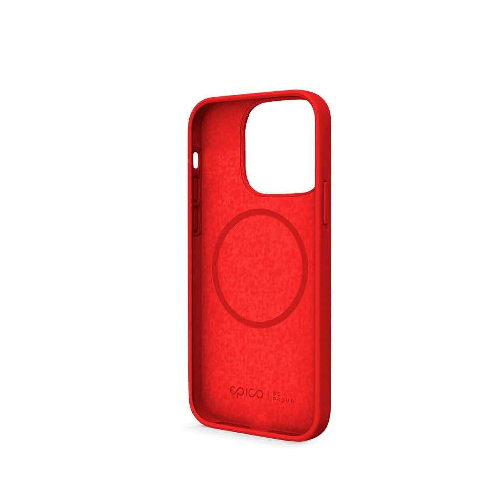 iPhone 13 Epico Mag+ Silicone Case - MagSafe Compatible - Red