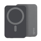 Epico 20W Aluminum Wireless Magnetic Powerbank 5,000 mAh w. USB-C Cable - MagSafe Compatible - Space Grey - (DEMO)