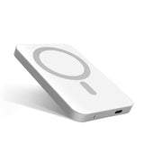 Epico 20W Aluminum Wireless Magnetic Powerbank 5,000 mAh w. USB-C Cable - MagSafe Compatible - Silver