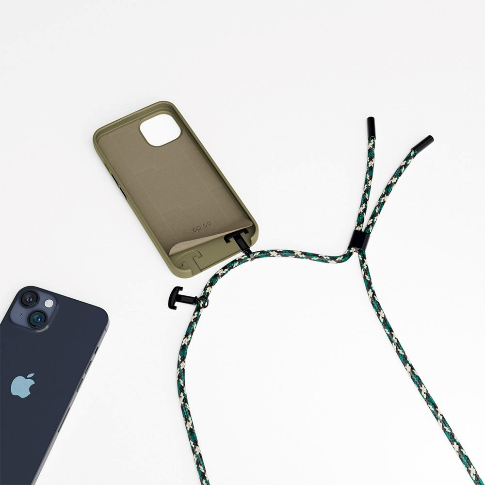 Epico iPhone 14 / 13 Silicone Necklace Case - Green