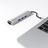 Epico 6-in-1 USB-C Adapter – Slim Design with 8K Resolution - Sølv