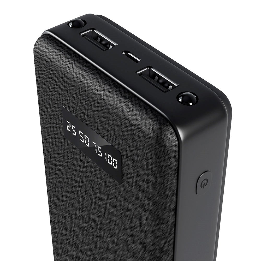 Spello Multi 10W Powerbank with 2 x USB-A & 1 x USB-C - 15.000 mAh - Black