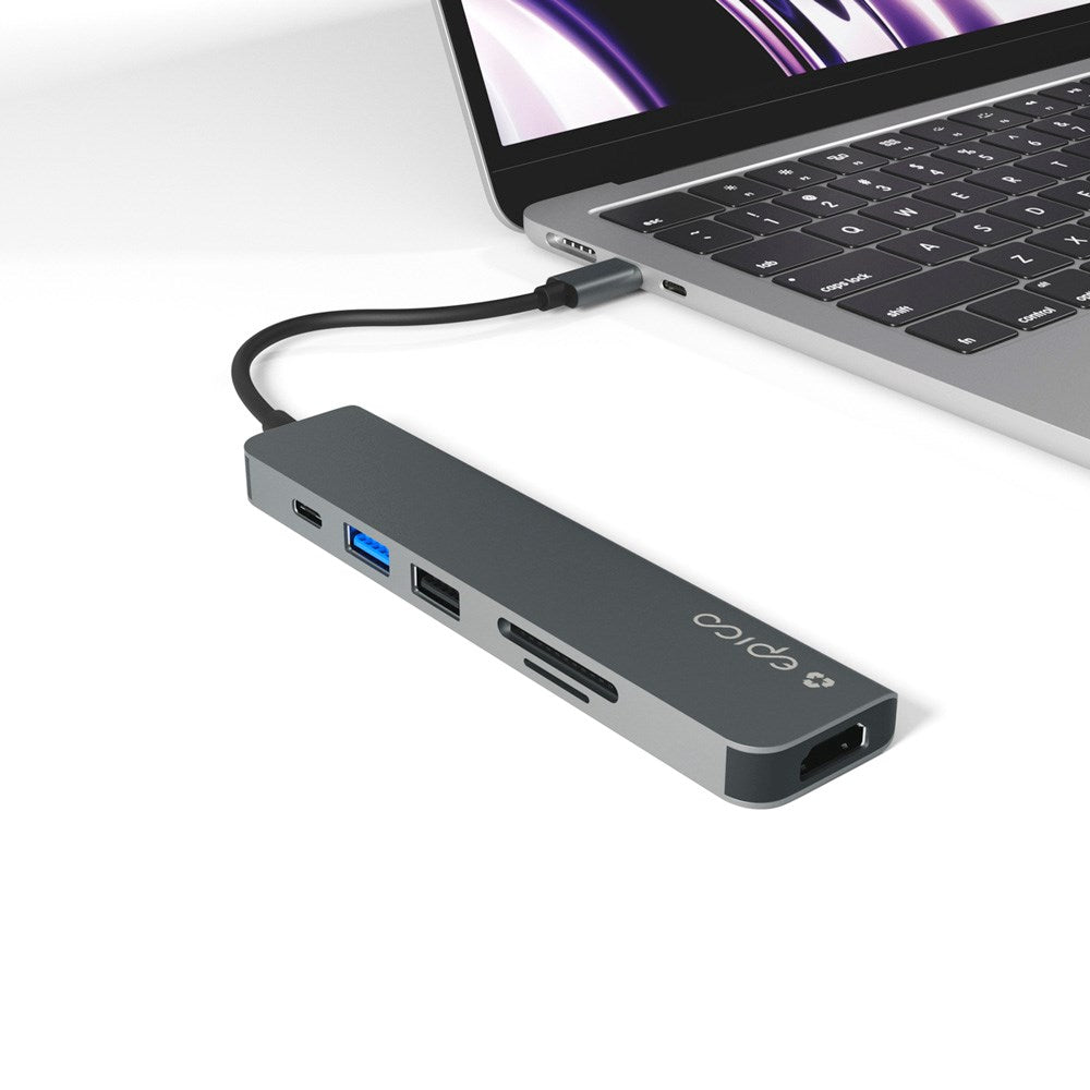 Epico Resolve 8K Aluminium 6-in-1 Hub - Space Grey