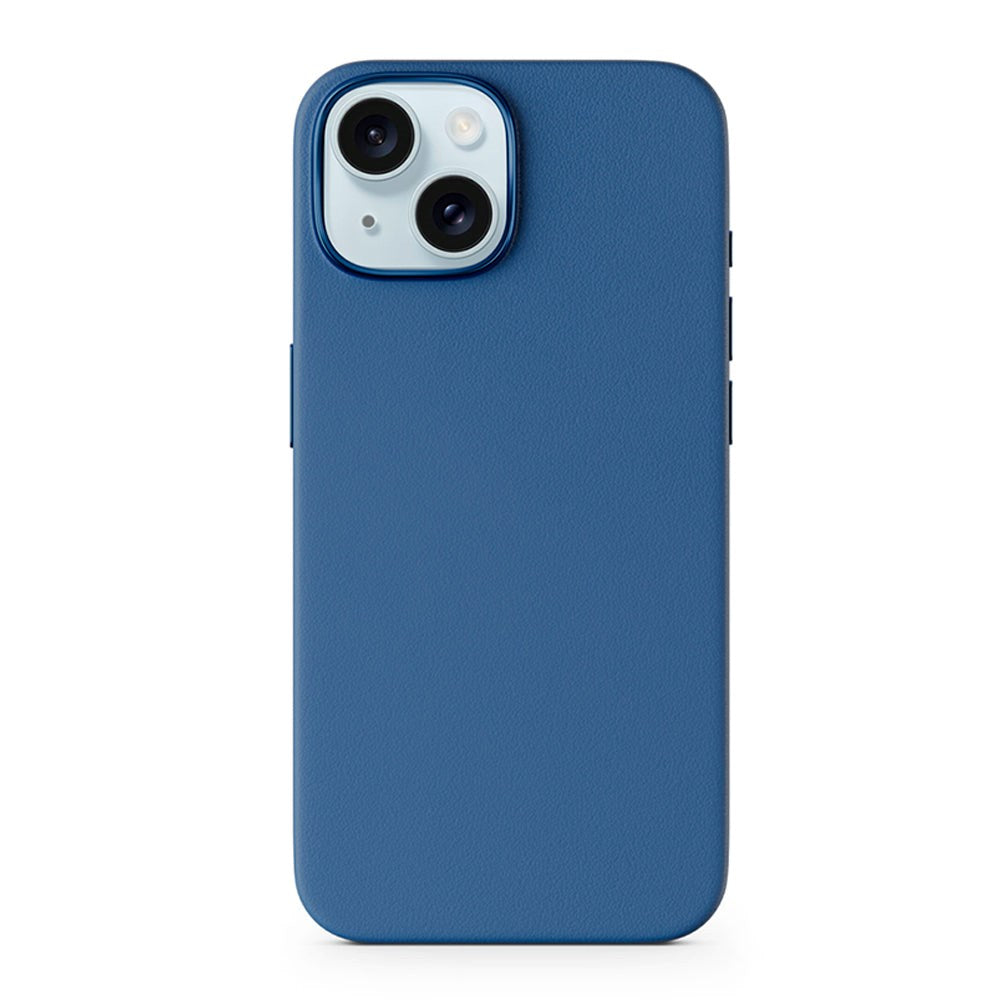 Epico iPhone 15 Mag+ Leather Case - MagSafe Compatible - Blue