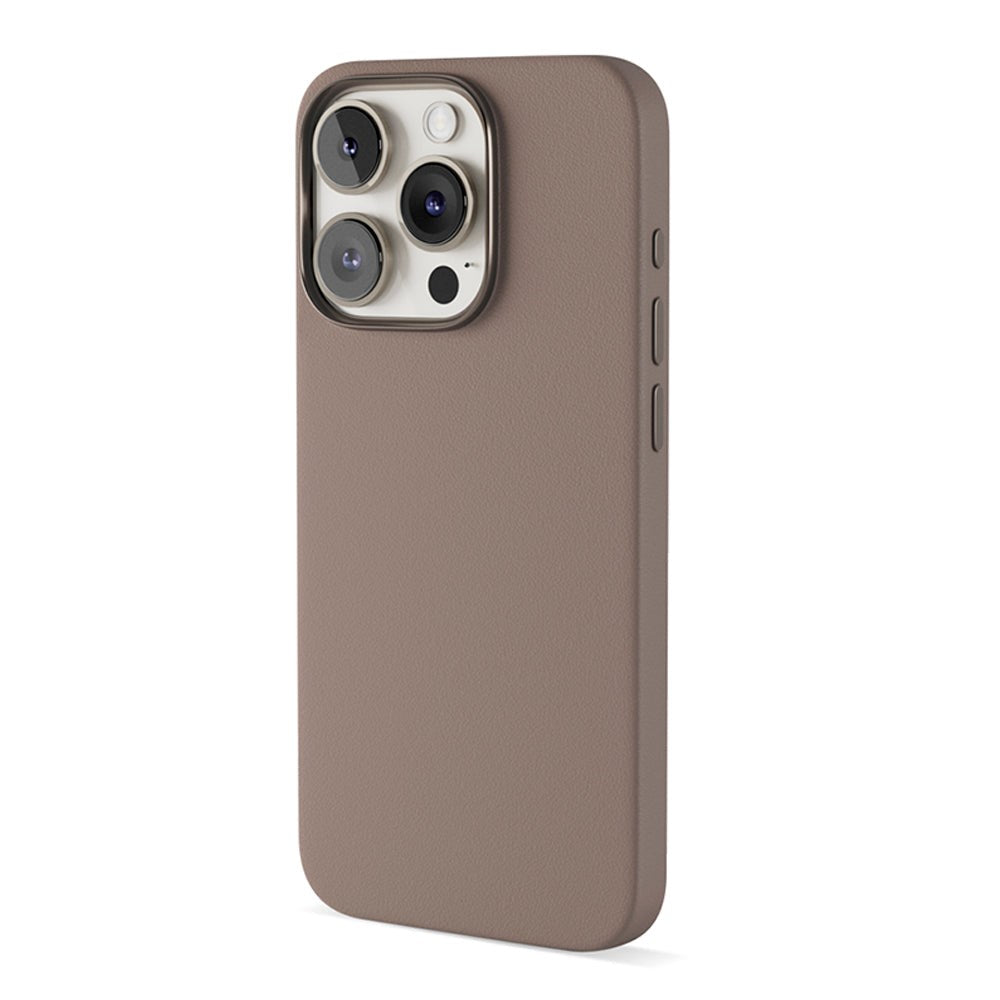 Epico iPhone 15 Pro Max Mag+ Leather Case - MagSafe Compatible - Sand