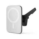 Epico Qi2 Mag+ Phone Charger for Car - 15W Wireless Charging - MagSafe Compatible - White