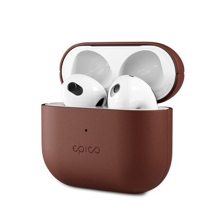 Epico AirPods (3rd Gen.) Genuine Leather Case - Brown